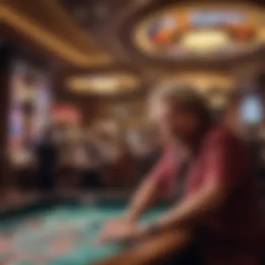 The vibrant atmosphere of a Las Vegas casino featuring live music