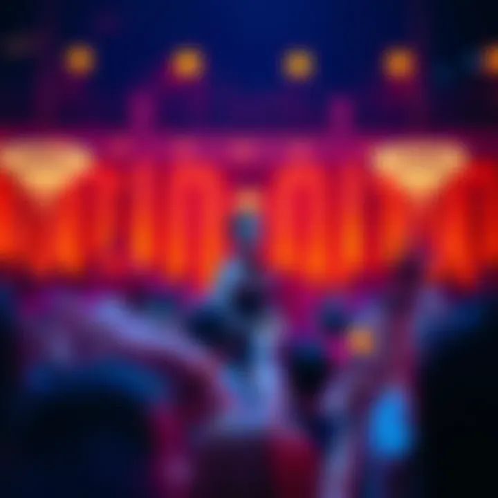 A performer captivating the audience during a live residency show in Las Vegas