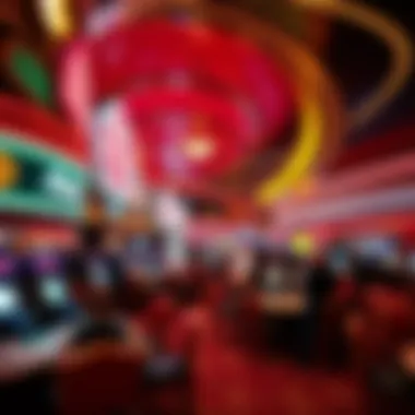 Vibrant Casino Atmosphere of the Riviera Historical casino floor bustling with activity at the Riviera