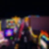 A panoramic view of the Las Vegas Strip at night, showcasing the vibrant neon lights and iconic hotels.