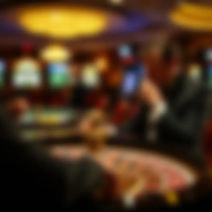 Player contemplating bets in a casino