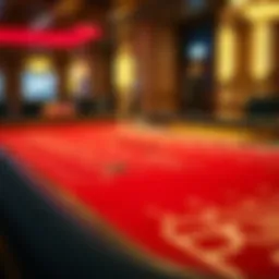 A baccarat table showcasing the layout and betting areas