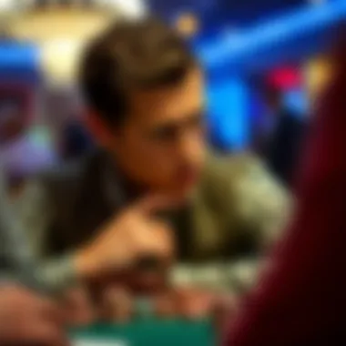 A thoughtful expression on a player’s face, showing the psychology of bluffing.