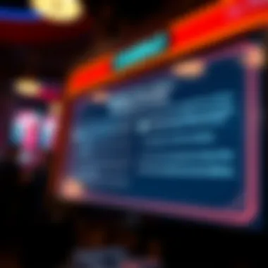 A detailed explanation of poker rules displayed on a digital screen.