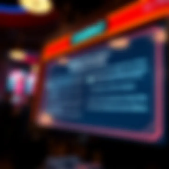 A detailed explanation of poker rules displayed on a digital screen.