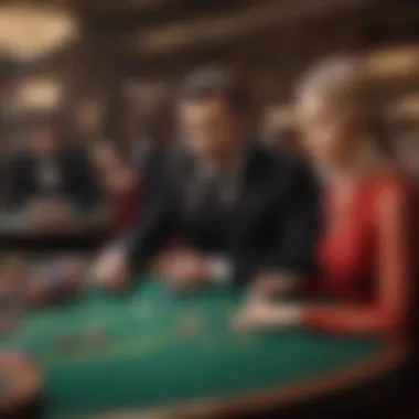 Player analyzing baccarat game strategies