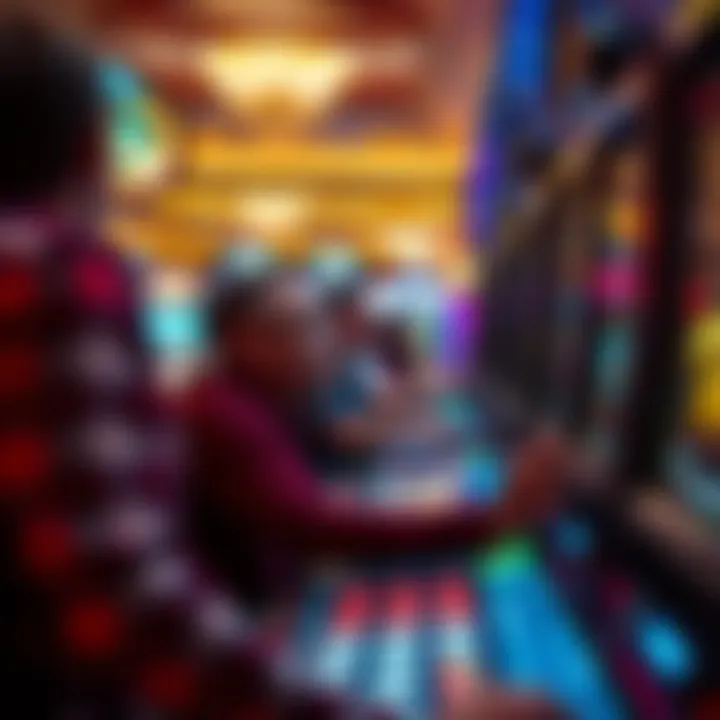 A player experiencing excitement in a casino environment
