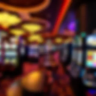 Vibrant Gaming Floor Vibrant gaming floor with slot machines and tables