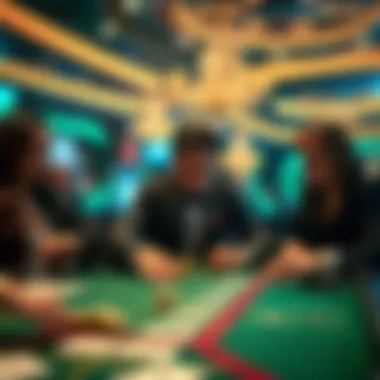 Exciting atmosphere of a millionaire game in action