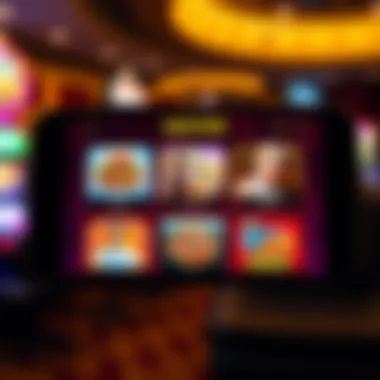 Various gaming options available in the app