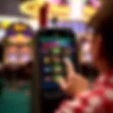 User navigating the Mount Airy online casino app interface