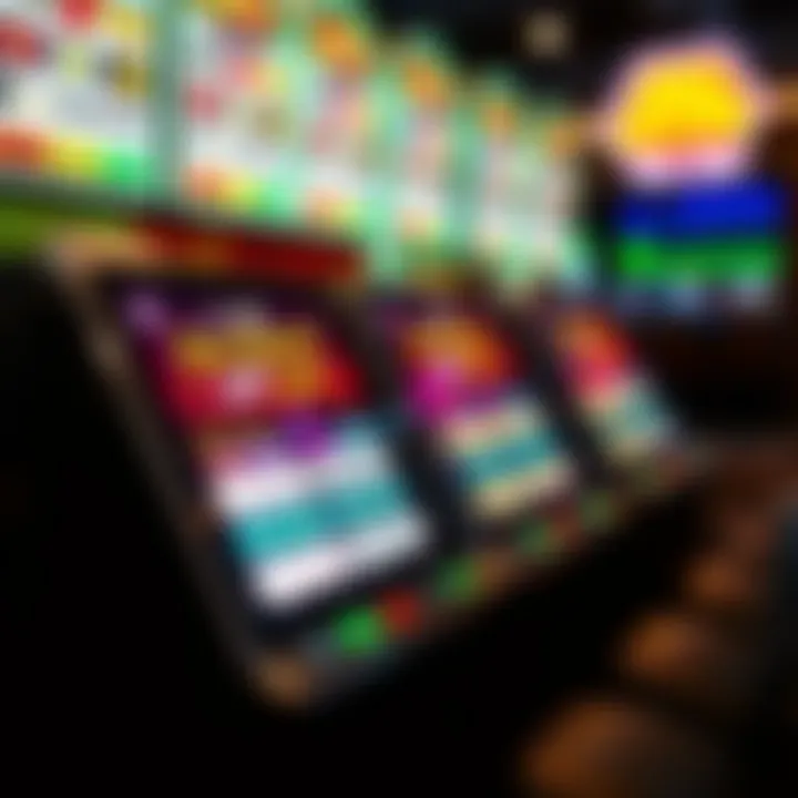 Digital interface showcasing online scratch-off games