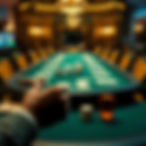 Strategic poker table layout