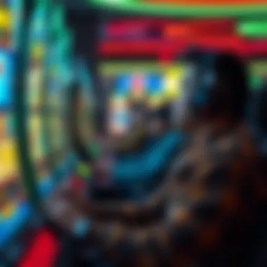 A player engaged in an immersive slot gaming experience