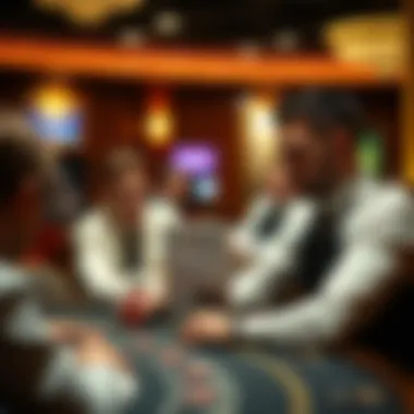 Casino dealer training session in progress