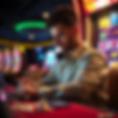 Illustration of a player strategizing while engaging with NetEnt free slots