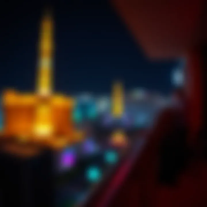 Captivating Night Views from the Balcony Nighttime ambiance from a balcony in Las Vegas
