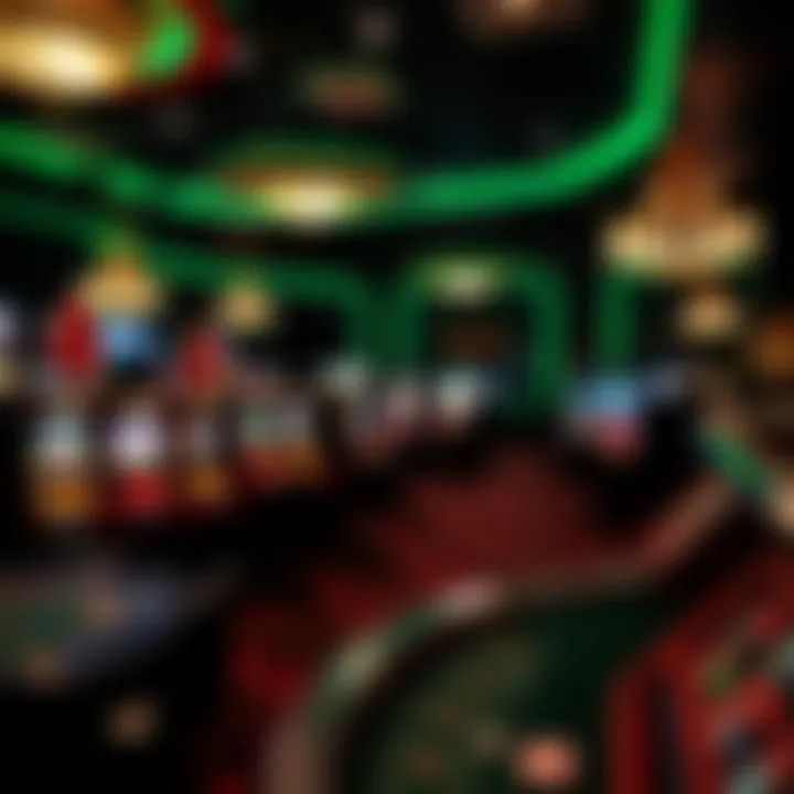 A virtual casino environment showcasing games