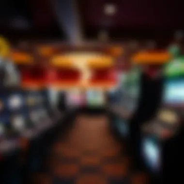 A selection of slot machines inside Turtle Lake Casino