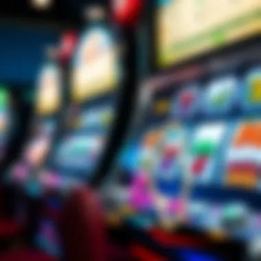 Close-up of a popular themed slot machine