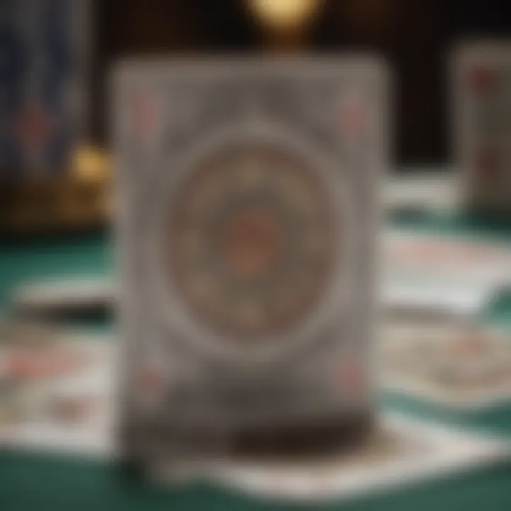 Close-up of Orleans Poker cards featuring distinctive designs