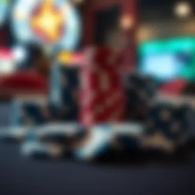 Strategic poker chips arranged on a table reflecting gameplay strategy