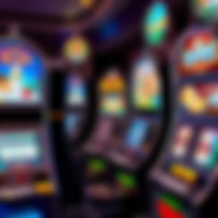 Diverse Themes and Designs of Slot Machines An array of different slot machines showcasing unique themes
