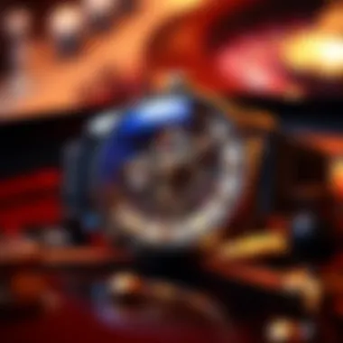 Craftsmanship in Detail Close-up of a beautifully crafted roulette table watch showcasing intricate design elements.