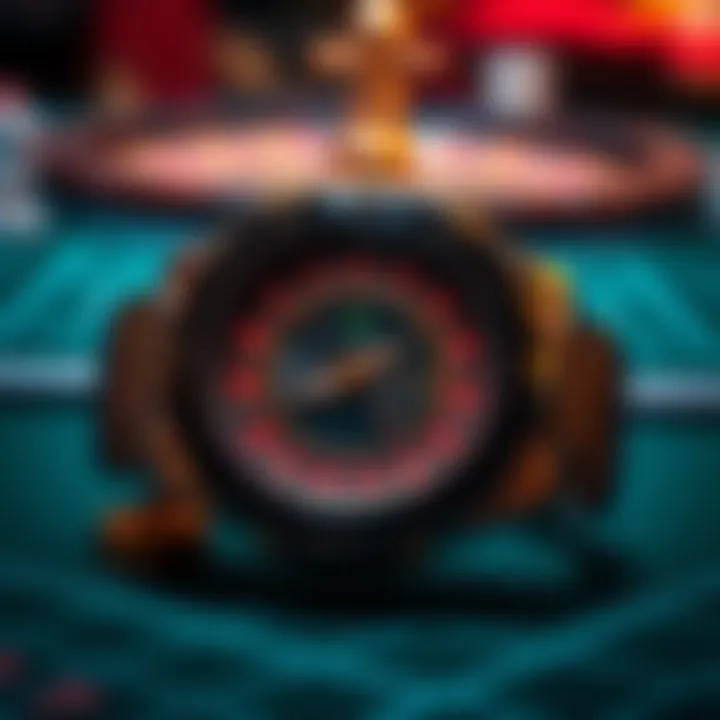 Technology Meets Tradition A roulette table watch with technological features displayed alongside traditional gaming elements.