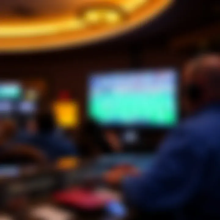 An engaging sports event being broadcasted live at the casino