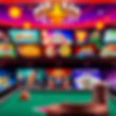 A vibrant online gaming interface showcasing various games