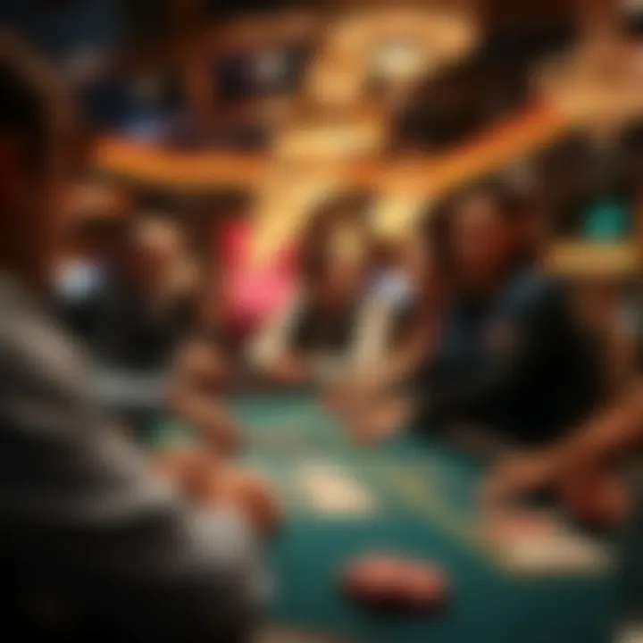 High-Stakes Poker Action High-stakes poker table with focused players