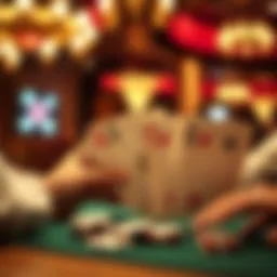 Visual representation of a full house in poker