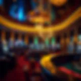 Elegant interior of an Italian-themed casino