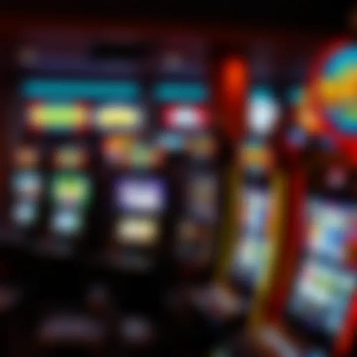 A variety of slot machines available for players