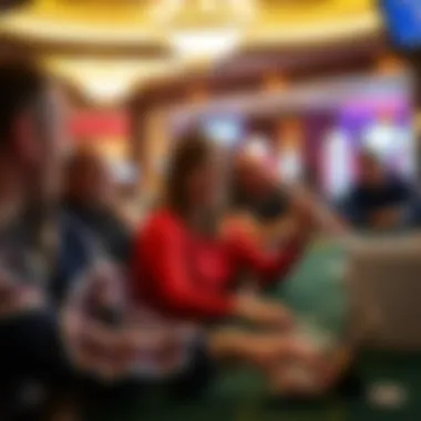 Excited patrons enjoying table games