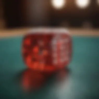 Close-up of dice showcasing the vibrant details and design