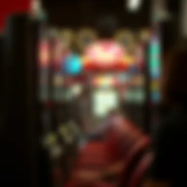 Engagement at the Slot Machine A person playing a slot machine at a gas station