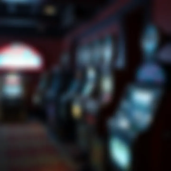 Historical display featuring various vintage slot machines
