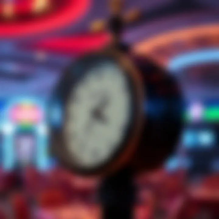 A clock highlighting various time zones relevant to live casinos