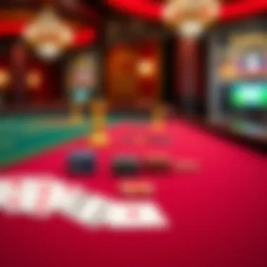 Elegant Baccarat table setup with cards and chips